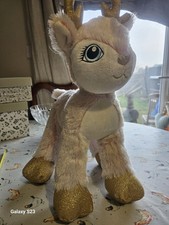 LARGE BUILD A BEAR UNICORN PLUSH TEDDY PINK REINDEER 