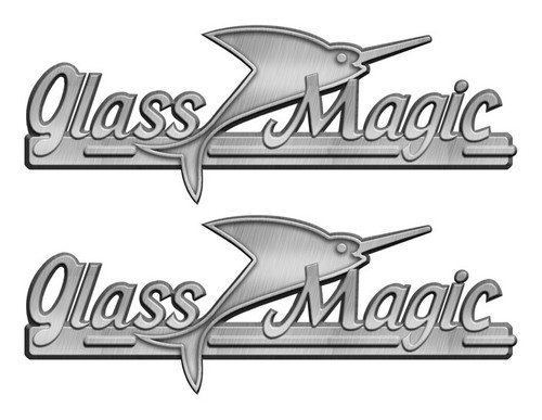 Two glass magic boat - glass,