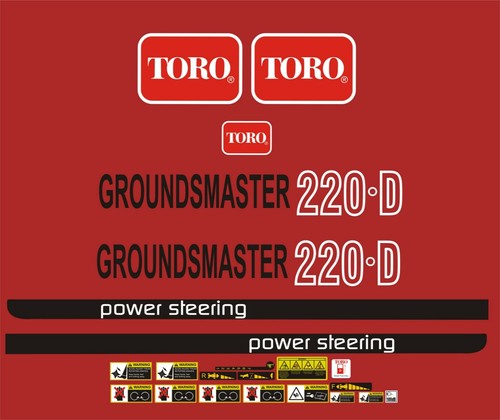 Toro 220 mower decal kit - 220.d,