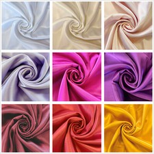 Silky Satin Fabric Dress Craft soft Plain Luxury Wedding Material 56" Wide meter