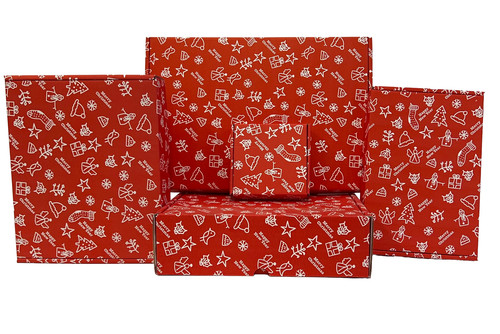 Christmas patterned postal - christmas,