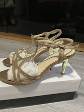 Unze Gold Diamonte Heels UK 5
