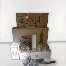 Nintendo Wii Console Bundle with Wii Fit Plus & Balance Board & 10 Games + Pack