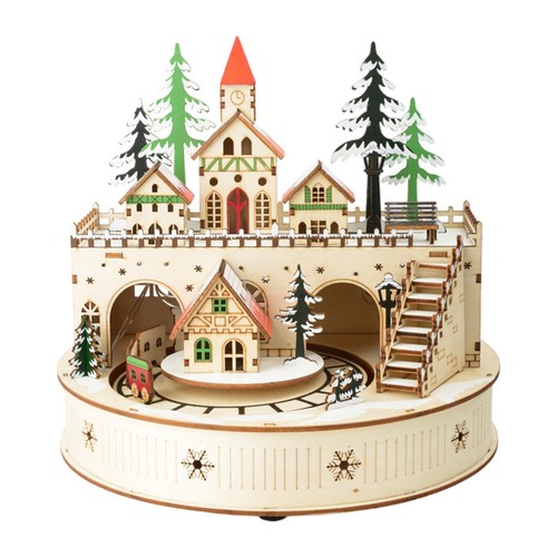Christmas wooden music box - christmas,