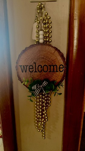 Retro round sign - retro, welcome