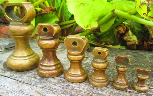 Antique set brass - brass, bell