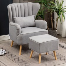 High Wing Back Linen Fabric