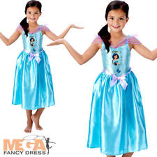 Jasmine Girls Fancy Dress Disney Princess Aladdin Fairytale Book Kids Costume