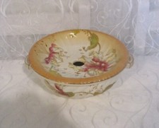 Antique Wash Stand Soap And Sponge Bowl Decorated With Honeysuckle