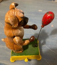 Vintage Mechanical Boxer Dog with Punch Ball Collectable 2062