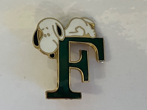 Vintage snoopy letter green - f,