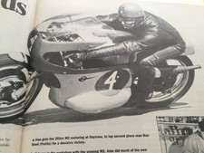ALAN SHEPERD MZ MATCHLESS MOTORCYCLE RACER MAGAZINE ARTICLE.