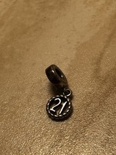PANDORA Sterling Silver 21st Birthday Dangle Charm 790496 S925ALE