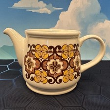 Sadler Teapot Brown Yellow