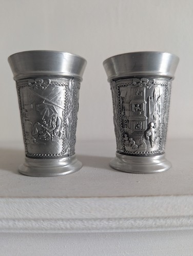 Pair vintage 1940s zinn - of,