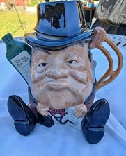 STAFFORDSHIRE FINE CERAMIC Hand Painted Decorative Teapot – “Cough Mixture