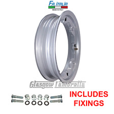 Lambretta GP 125 150 200 Scooter TUBELESS WHEEL RIM in GREY Italian by FA Italia