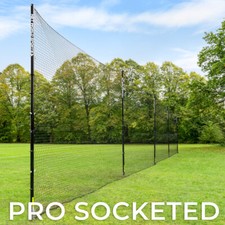 Pro Socketed STOP THAT BALL™ - Ball Stop Net & Posts [10/12/16ft High]