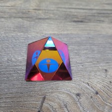 Triangular Crystal Prism With Man Inside