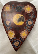 Beautiful Heart-Shaped Soapstone Lidded Pot