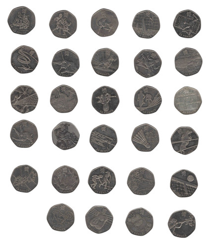 2012 london olympic 50p coins - 2012,