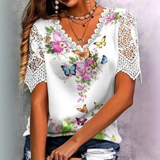 Boho Floral Butterfly Blouse