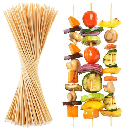 100pcs bbq bamboo sticks - 100pcs,