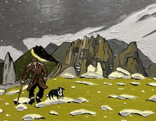 Welsh oil painting - ,