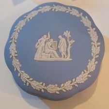 Blue Scalloped Wedgwood Trinket Bowl