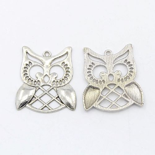 Tibetan silver charms large - tibetan,