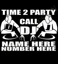 DJ T-Shirt Personalise With Name And Number Radio Mobile Advertise Rave Disco