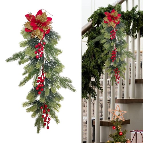 Artificial christmas swag door - artificial,