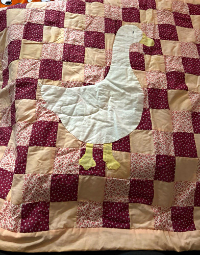 Patchwork quilted cotton quilt - quilted,