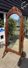 Wooden Floor Mirror Stand Full