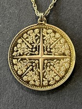 Birmingham Mint 1978 Christmas ? Sterling Silver Medallion & Chain Necklace 21g