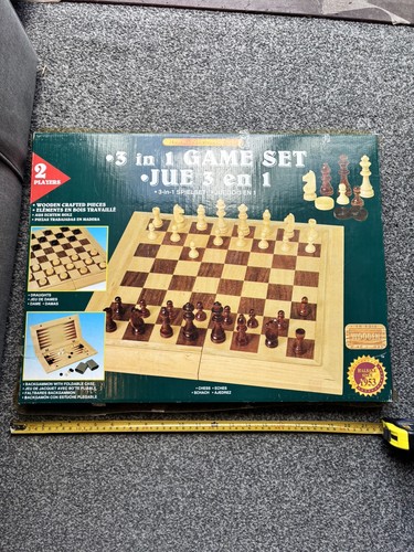 Wooden chess set draughts - wooden,