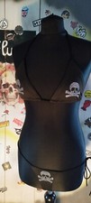 Skull bikini black - black, diamante