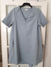 COS Short Sleeve A-line  Midi Dress in blue size S-M   great condition