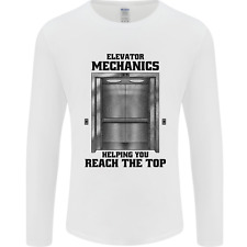 Elevator Mechanic Lift Engineer Mens Long Sleeve T-Shirt