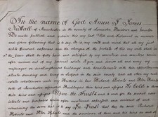 1805 Document Copy Probate of the Will of James Nuttall of Manchester Deceased 