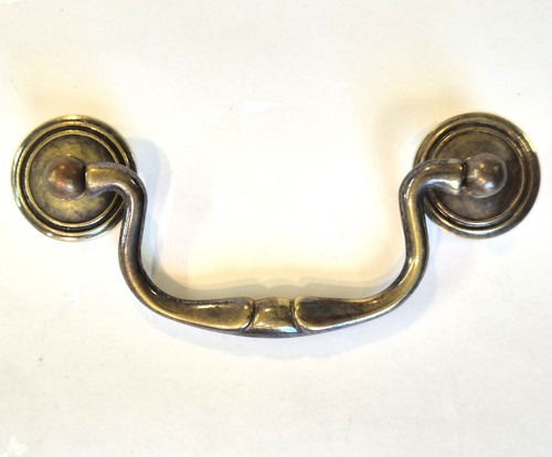 Brass swan neck drawer handle
