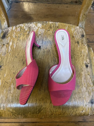 Zara gingham pink - pink, red