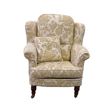 Vintage Floral Fabric Wingback