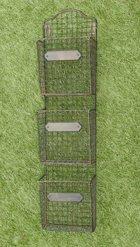 Rustic metal basket letter
