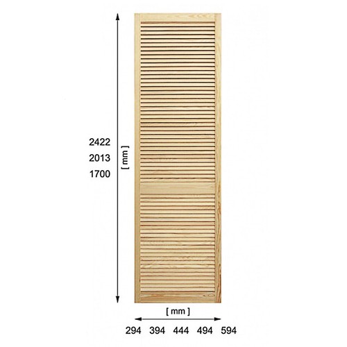 Single louvre door vented open - door/vented,
