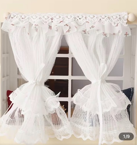 Dolls house net curtains - dolls,