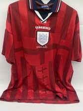 Original Authentic Umbro England 1998 Away Shirt Mens - XXL 