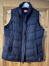 Joules navy quilted gilet with flowery lining. Size 14. VGC