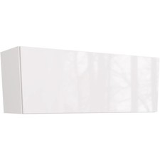 Kitchen 1000mm Bridge Cabinet With Plain Slab Gloss White Doors Fully Assembled