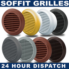 4,5,6'' Inch Multicolour Soffit Vent Cover - Round Air Vent Louver - Grille
